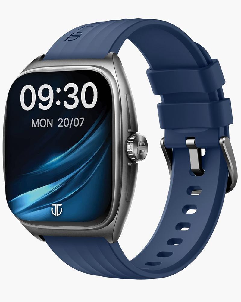Titan 90204AP02A Evolution 1.85" Curved AMOLED Bluetooth Calling Smartwatch Blue Silicone Strap
