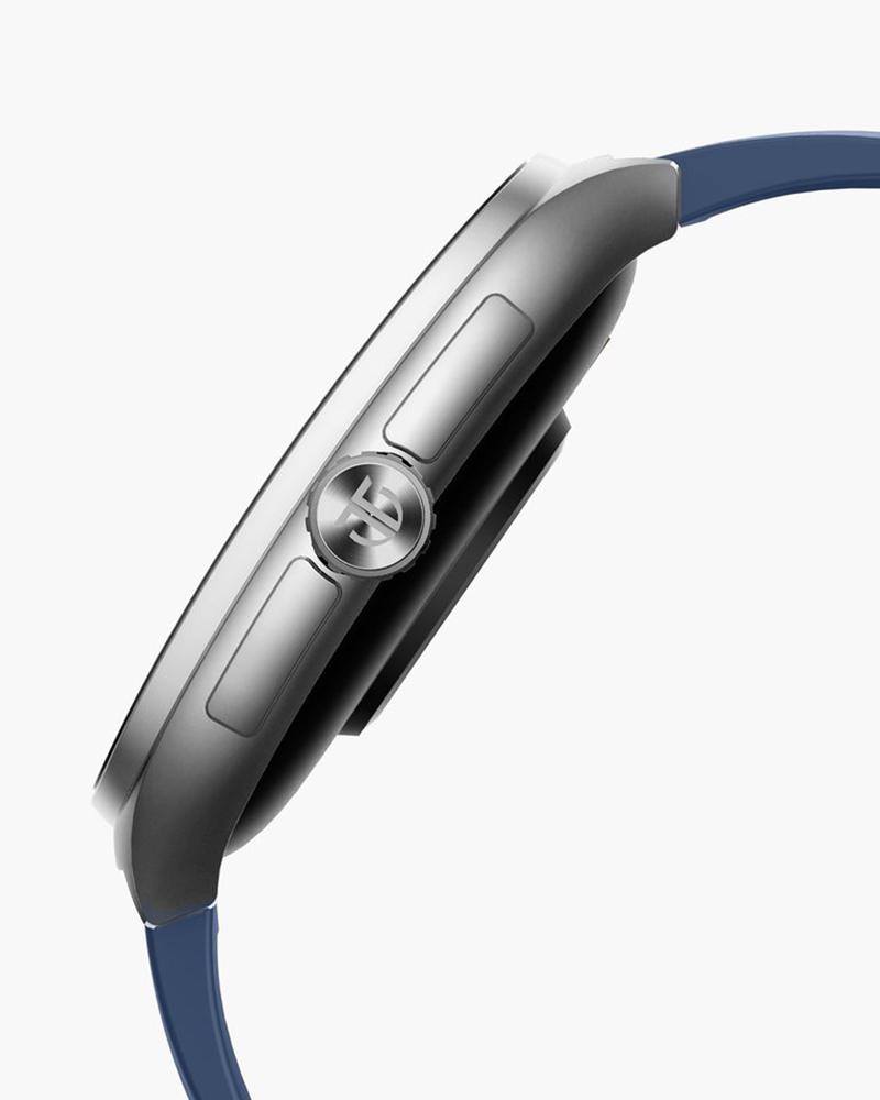 Titan 90204AP02A Evolution 1.85" Curved AMOLED Bluetooth Calling Smartwatch Blue Silicone Strap