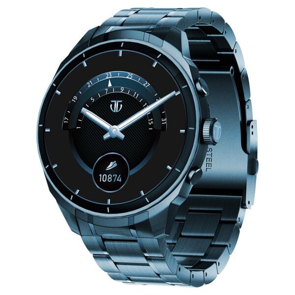 Titan 90207QM01 Heritage Premium Smartwatch with 3.6 cm AMOLED Display, All-Stainless-Steel Bracelet & BT-Calling