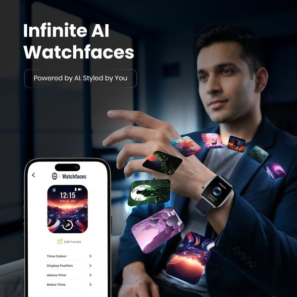 Titan 90299QP01K Smart 4.0 1.93" AMOLED Bluetooth Calling Smartwatch Blue Silicone Strap (Copy)
