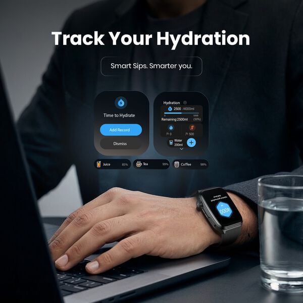 Titan 90299QP01K Smart 4.0 1.93" AMOLED Bluetooth Calling Smartwatch Blue Silicone Strap (Copy)