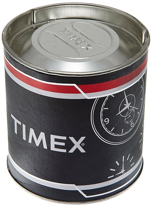 Timex TW000W801 Quartz Analog Gold Dial & Black Leather Strap Watch for Men