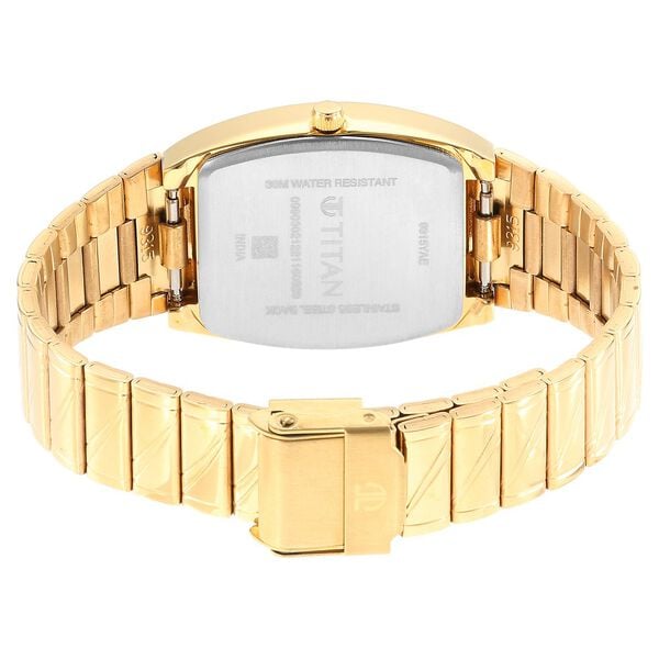 Titan 9315YM06 Quartz Green Dial Gold Stainless Steel Strap Men’s Watch