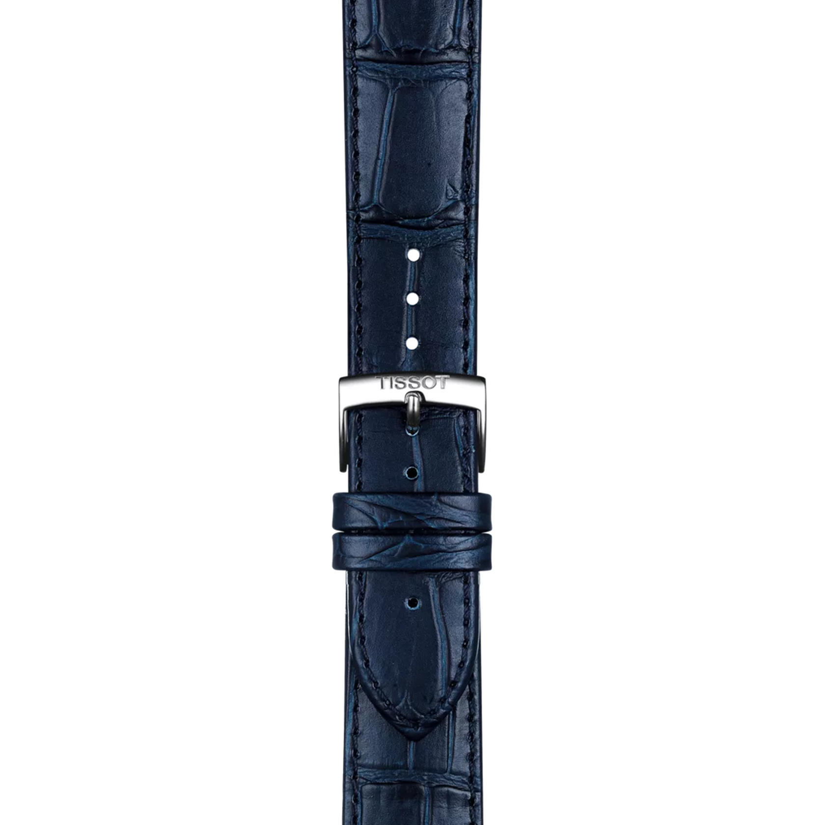 Tissot T1224231604300 Carson Premium Moonphase Blue Dial Blue Leather Strap Men Analog Quartz Watch 40 mm