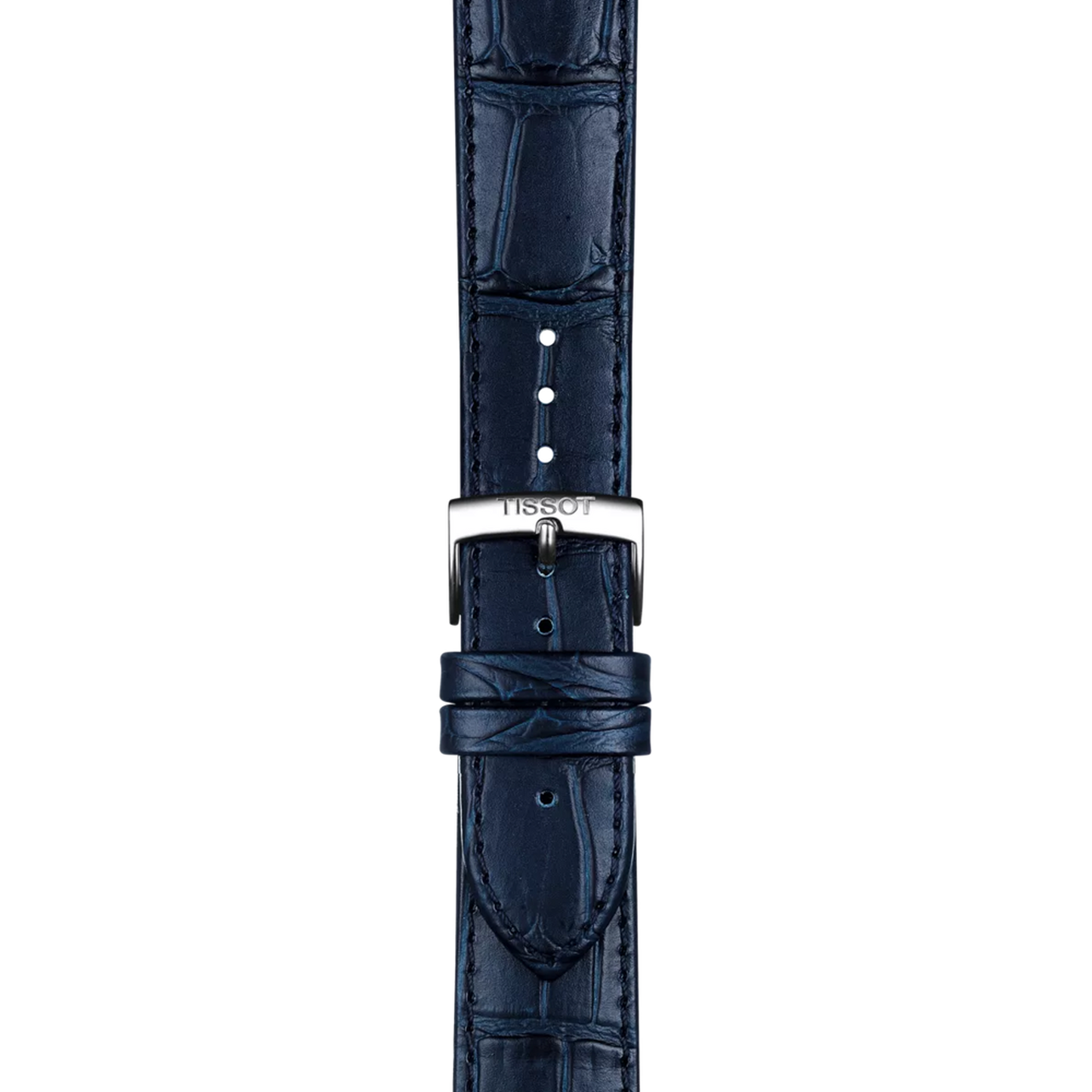 Tissot T1224231604300 Carson Premium Moonphase Blue Dial Blue Leather Strap Men Analog Quartz Watch 40 mm