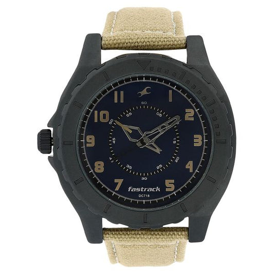 Fastrack 9462AL01 Quartz Analog Blue Dial with Canvas Strap Watch for Men