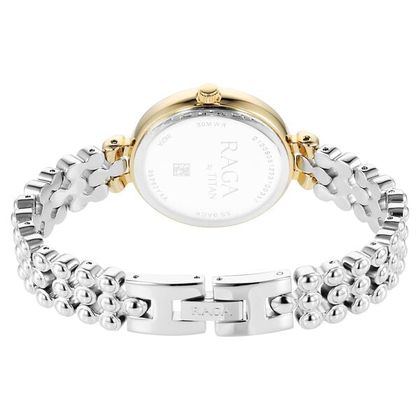 Titan 95262BM01 Women’s Analog Quartz Watch — Silver Dial & Two-Tone Metal Strap