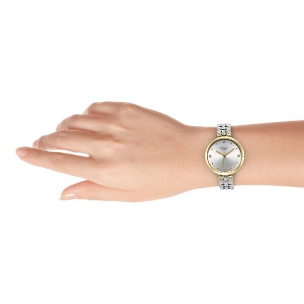 Titan 95262BM01 Women’s Silver-Dial Analog Watch with Silver Metal Strap