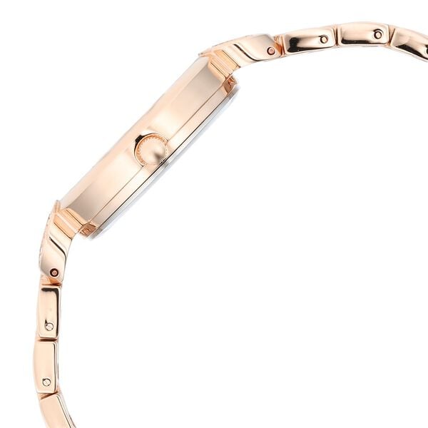 Titan 95278WM01 Women’s White-Dial Analog Watch with Rose-Gold Metal Bracelet