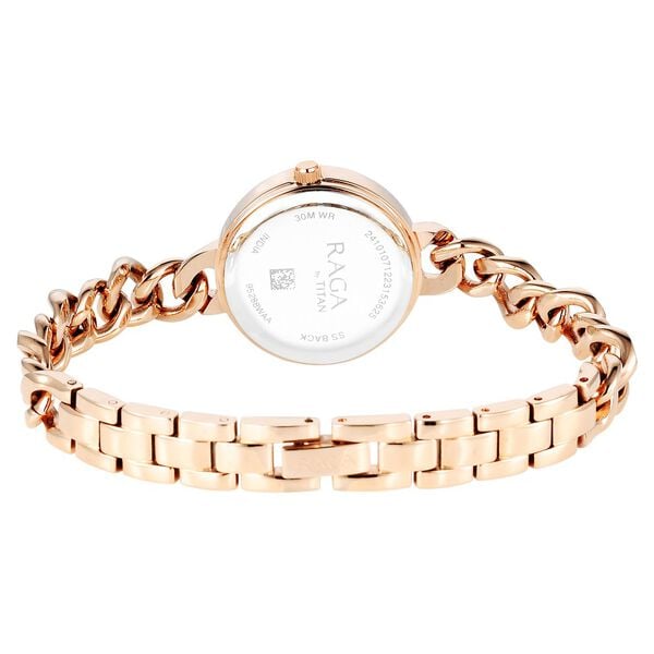 Titan 95288WM01 Women’s Analog Quartz Watch — Rose Gold Dial & Rose Gold Metal Strap