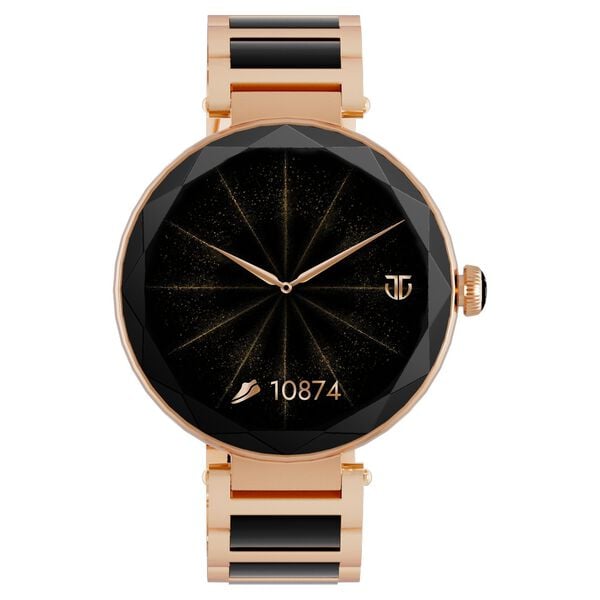 Titan 95293WD01 Elixir Women’s Smartwatch with3.04 cm AMOLED Display, 316L Stainless Steel Strap, BT Calling & Health Suite