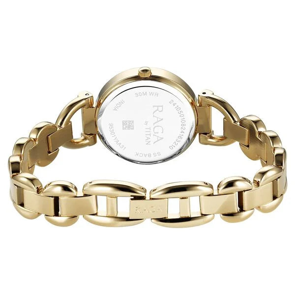 Titan 95301YM01 Raga Showstopper 2.0 Green Dial Women's Rose Gold Analog Watch
