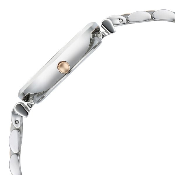 Titan 95313KM01 Women’s Silver-Dial Analog Watch with Two-Tone Metal Bracelet