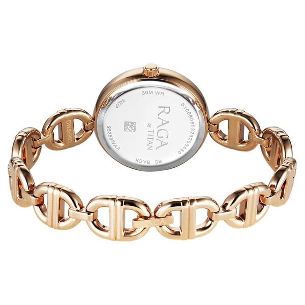 Titan 95353WM01 Women’s Rose-Gold Dial Analog Watch with Rose-Gold Metal Strap