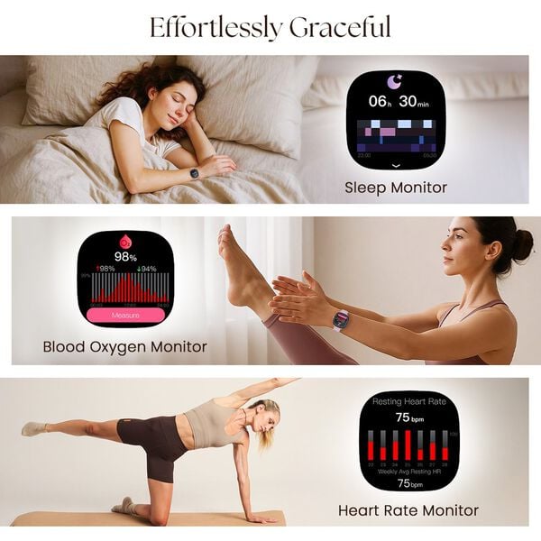 Titan 95416KM01K Smartwatch With 1.70" AMOLED Display Bluetooth Calling And Wellness Tracking