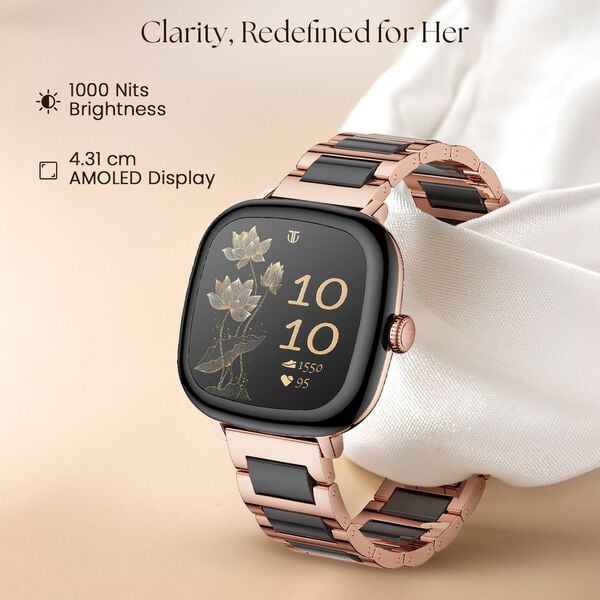 Titan 95416KM01K Smartwatch With 1.70" AMOLED Display Bluetooth Calling And Wellness Tracking