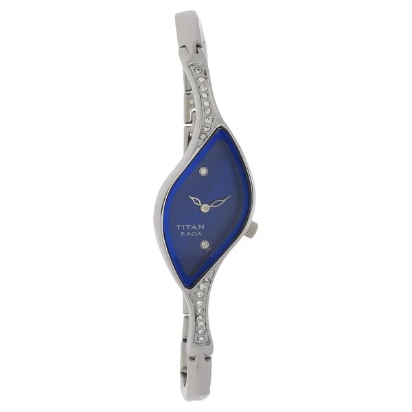 Titan 9710SM01 Blue Dial Women’s Analog Stainless Steel Watch