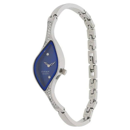 Titan 9710SM01 Blue Dial Women’s Analog Stainless Steel Watch