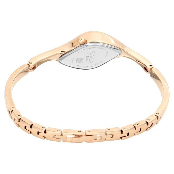 Titan 9710WM01 Mother-of-Pearl Dial Rose Gold Metal Strap Women’s Analog Watch