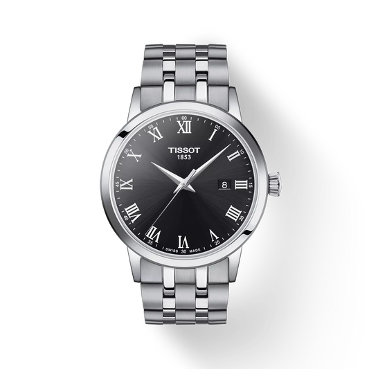 Tissot T1294101105300 Black Dial 42 mm Men’s Swiss Quartz Classic Dream Watch – Stainless Steel Case & Bracelet, Sapphire Crystal