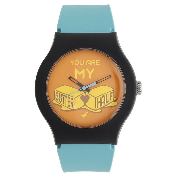 Fastrack 9915PP67 Quartz Analog Yellow Dial Silicone Strap Unisex Watch