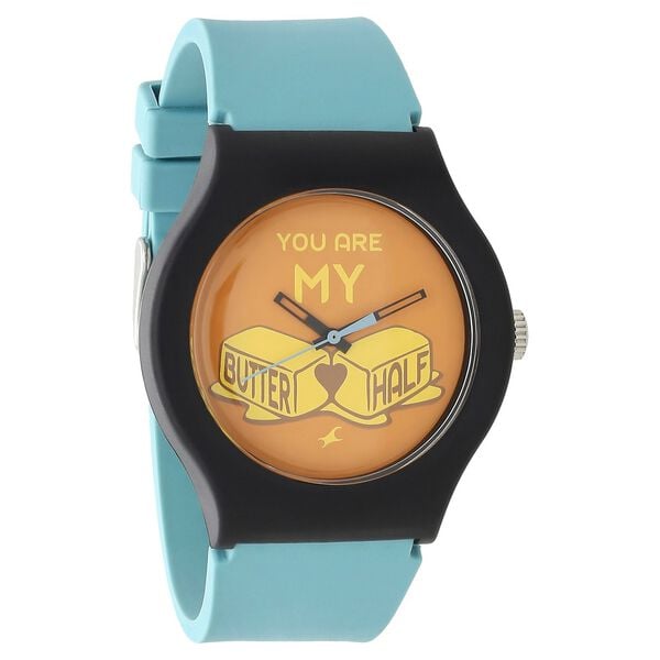 Fastrack 9915PP67 Quartz Analog Yellow Dial Silicone Strap Unisex Watch