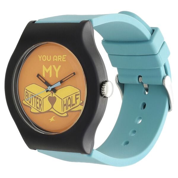 Fastrack 9915PP67 Quartz Analog Yellow Dial Silicone Strap Unisex Watch