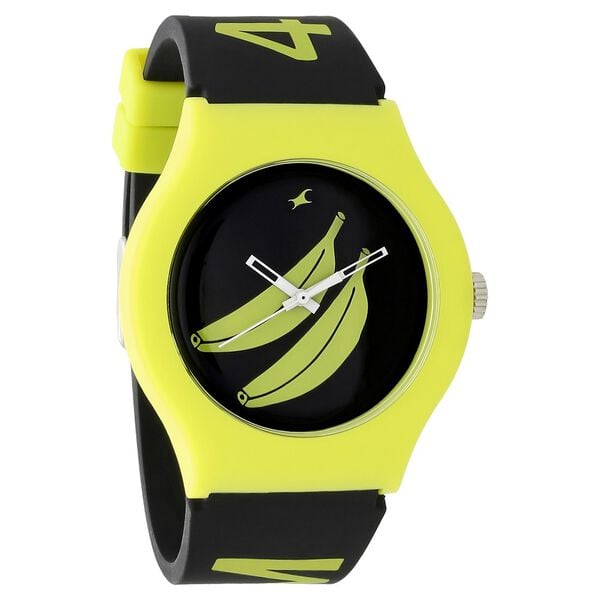 Fastrack 9915PP69 Analog Quartz Unisex Watch – Black Dial, Black Silicone Strap, Casual Everyday Style