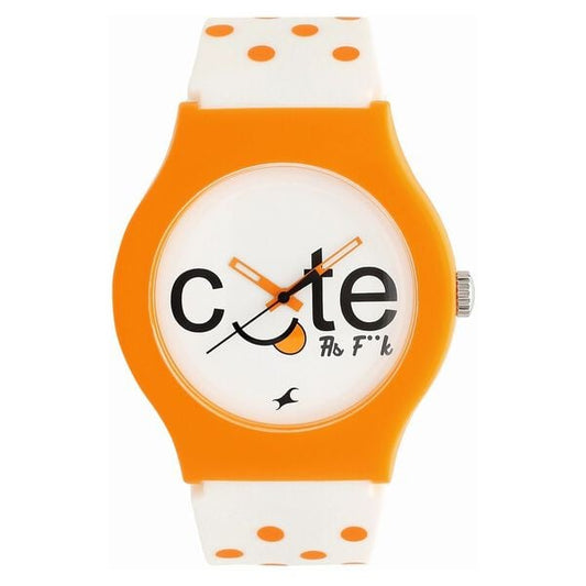 Fastrack 9915PP73 Quartz Analog White Dial Silicone Strap Unisex Watch