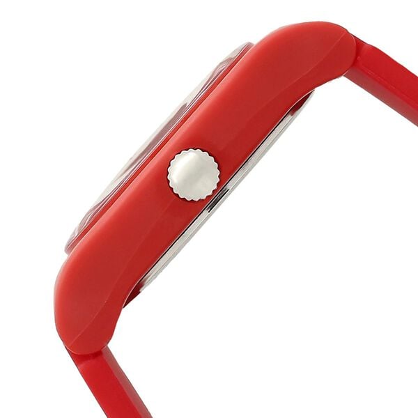 Fastrack 9915PP74 Analog Quartz Unisex Watch – Black Dial, Red Silicone Strap, Everyday Casual Sty