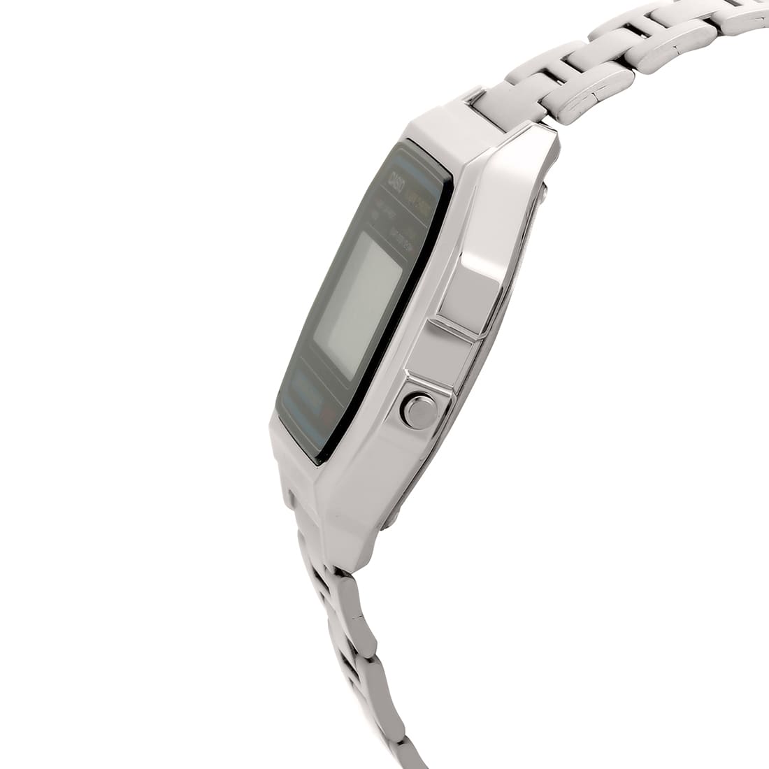 Casio D011 Vintage Unisex Quartz Digital Watch with Black LCD & Silver Stainless Steel Strap