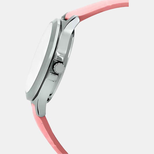 Casio A1150 Enticer Ladies’ Analog Quartz Watch with Pink Dial & Pink Leather Strap