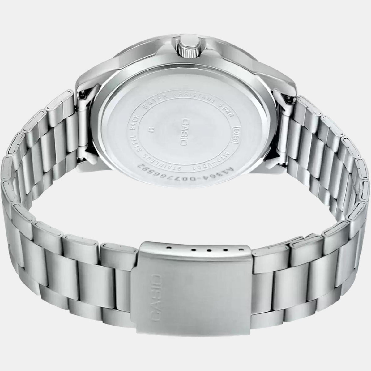 Casio A1364 Enticer Men’s Analog Quartz Watch with Blue Dial & Silver Stainless Steel Bracelet