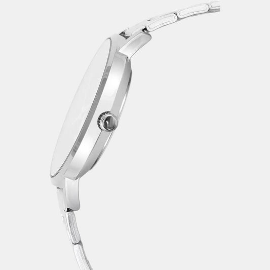 Casio A1624 Women’s Quartz Analog Watch with Pink Dial, Silver Stainless Steel Strap