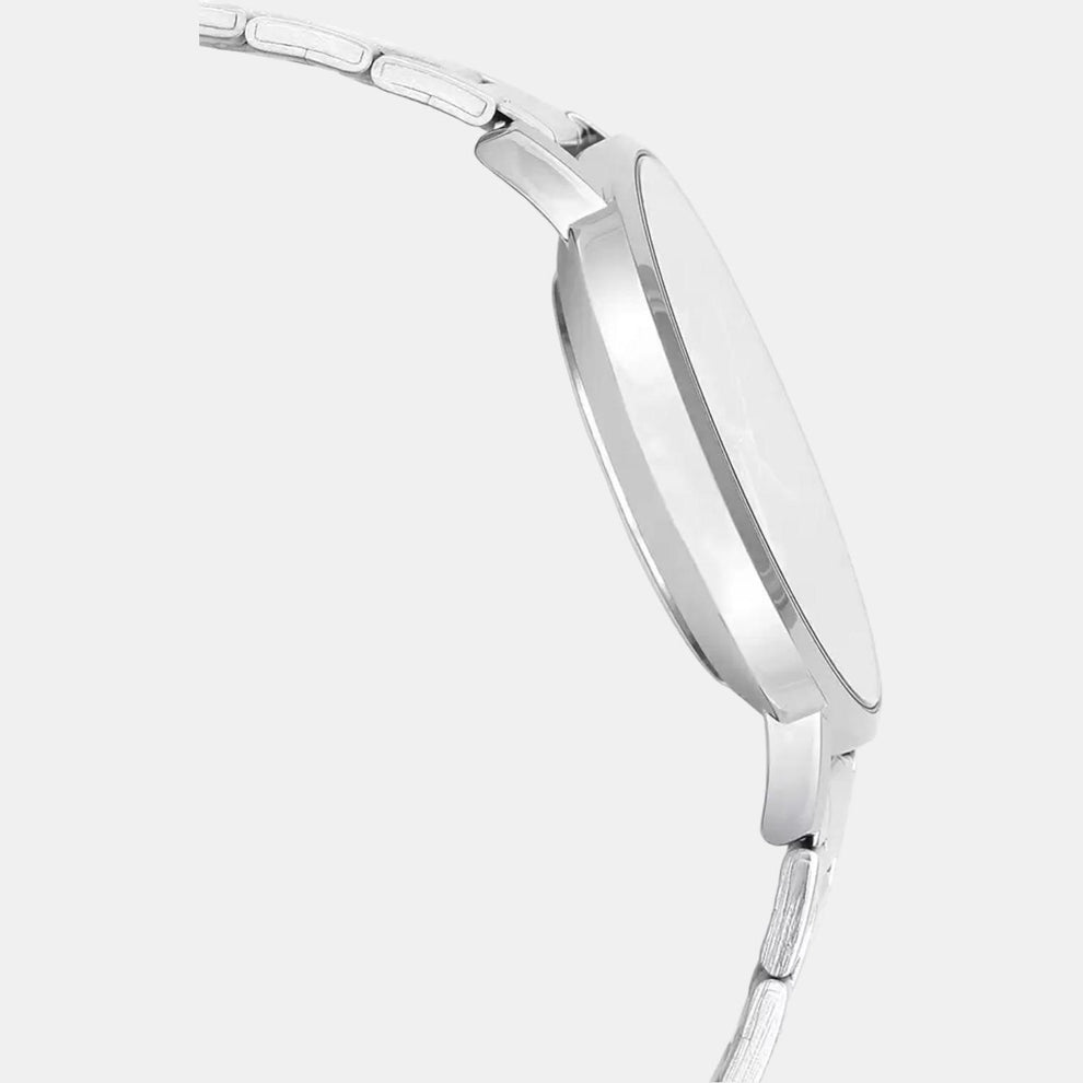 Casio A1624 Women’s Quartz Analog Watch with Pink Dial, Silver Stainless Steel Strap