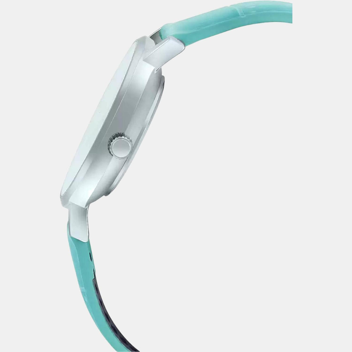 Casio A1631 Enticer Ladies’ Analog Quartz Watch with Silver Dial & Blue Leather Strap