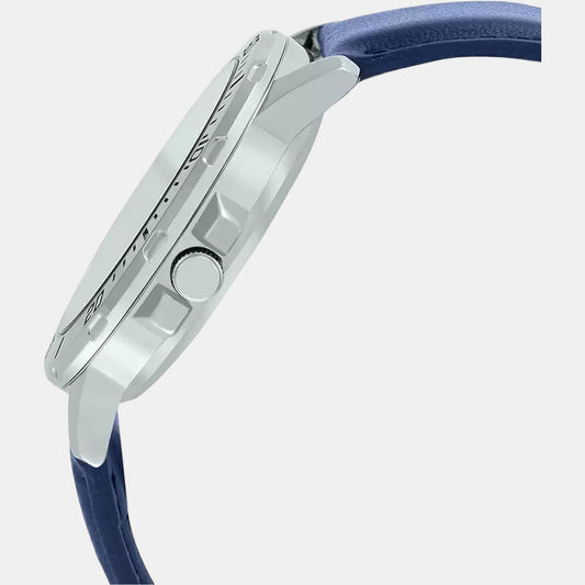 Casio A1737 Enticer Men’s Analog Quartz Watch with Blue Dial & Blue Leather Strap