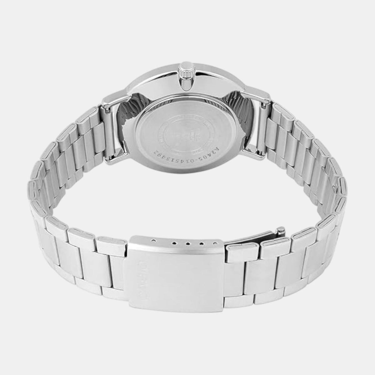 Casio A2405 Analog Quartz Men’s Enticer Watch | Black Dial | Silver Stainless Steel Strap | 50 m Water Resistant