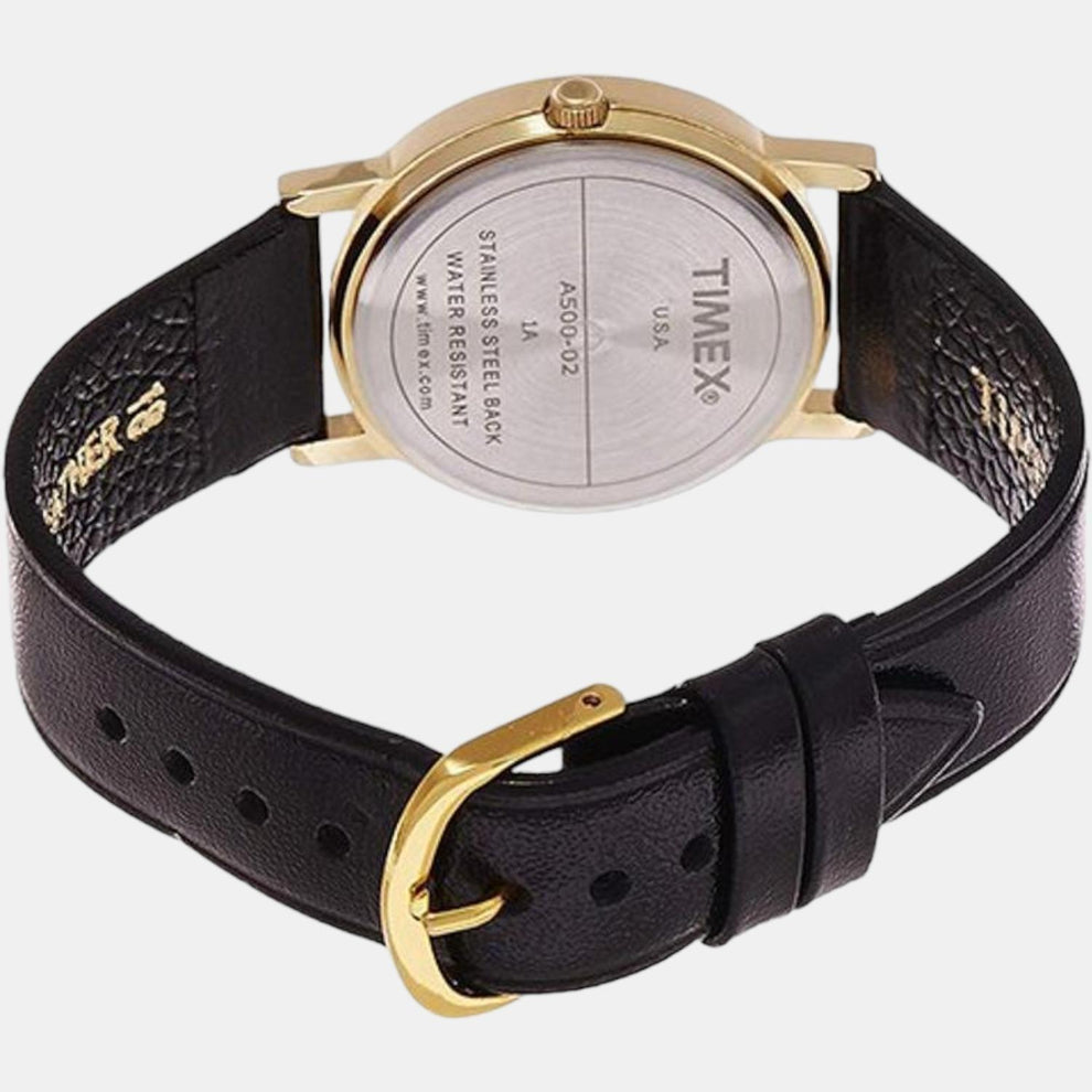 Timex A500 Men’s White Brown Leather Classic Analog Quartz Watch