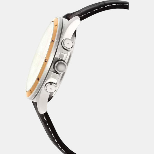 Casio A835 Enticer Quartz Analog Men’s Watch with Silver Dial, Brown Leather Strap