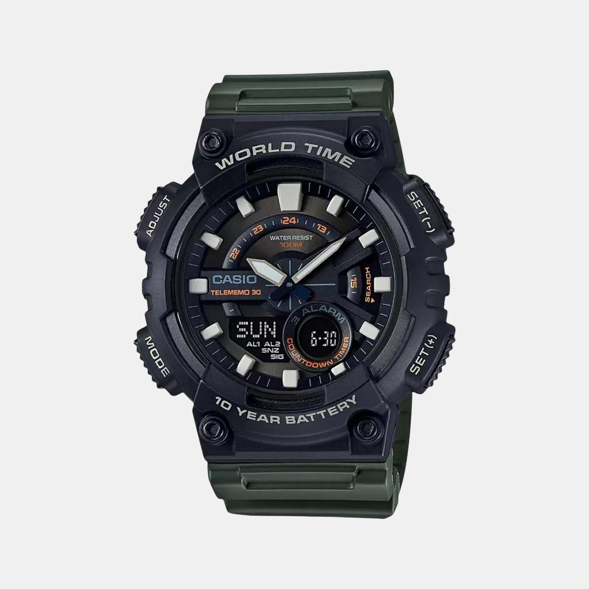 Casio AD223 Analog-Digital Quartz Men’s Youth Series Watch (Model AEQ-110W-3AVDF)