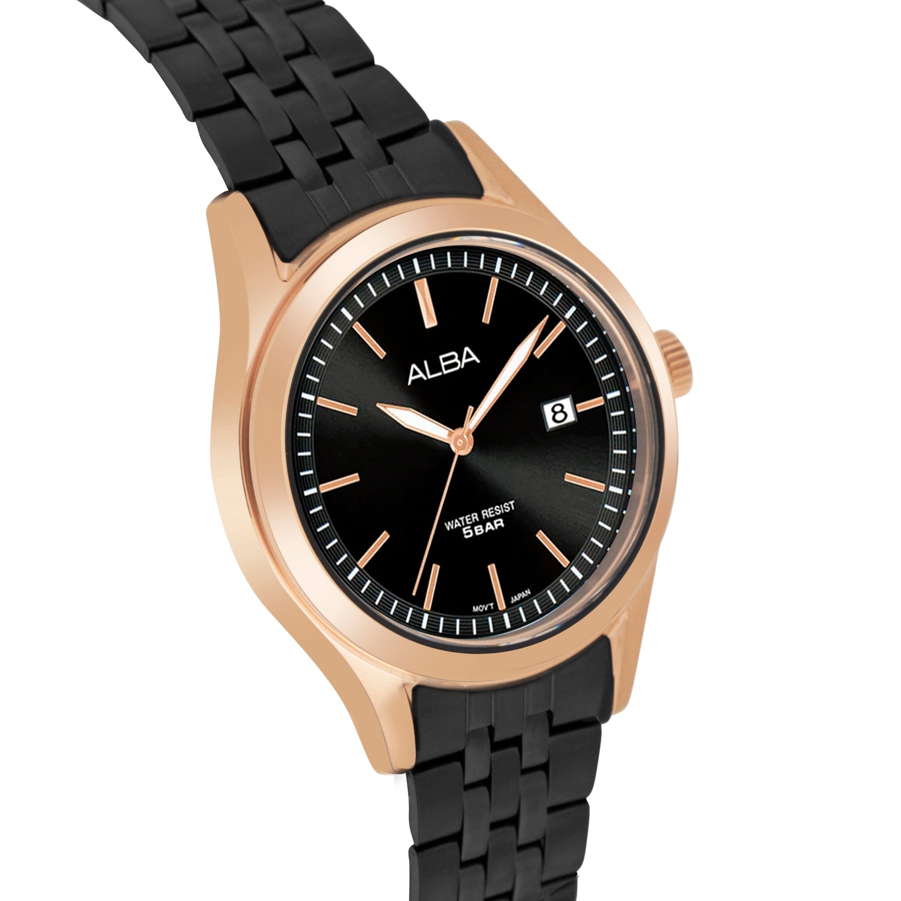 Alba AH7CE2X1 Men’s Onyx Black Stainless Steel Quartz Watch