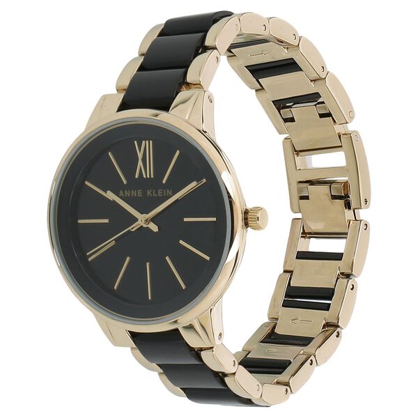 Anne Klein NEAK1412BKGB Women’s Analog Watch with Black Dial & Two-Tone Ceramic Strap