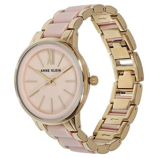 Anne Klein NDAK1412BMGM Women’s Analog Watch with Beige Dial and Stainless-Steel Strap