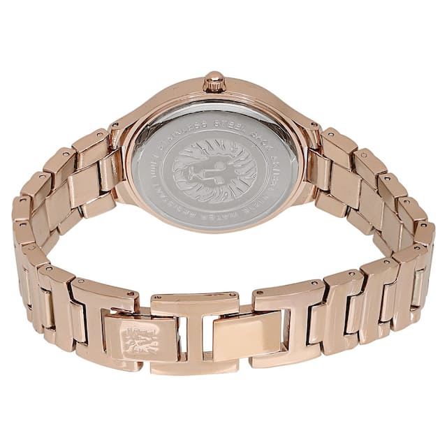 Anne Klein AK1854RMRG Analog Quartz Ladies’ Watch with Rose-Gold Mother-of-Pearl Dial & Rose-Gold Stainless Steel Bracelet