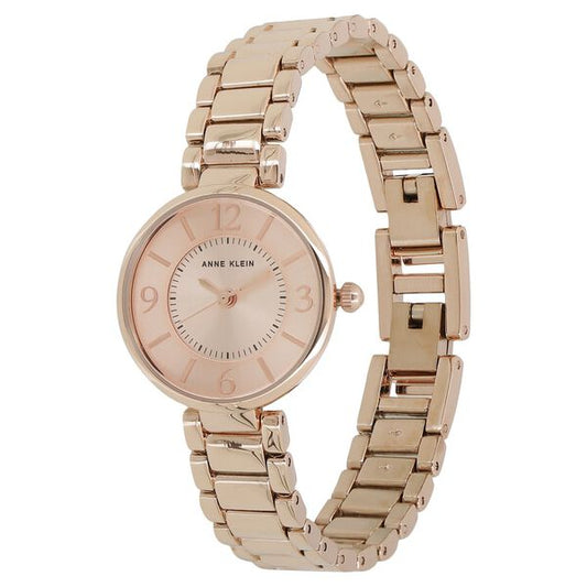 Anne Klein AK1870RGRG Analog Quartz Ladies’ Watch with Rose-Gold Dial & Rose-Gold Stainless Steel Strap