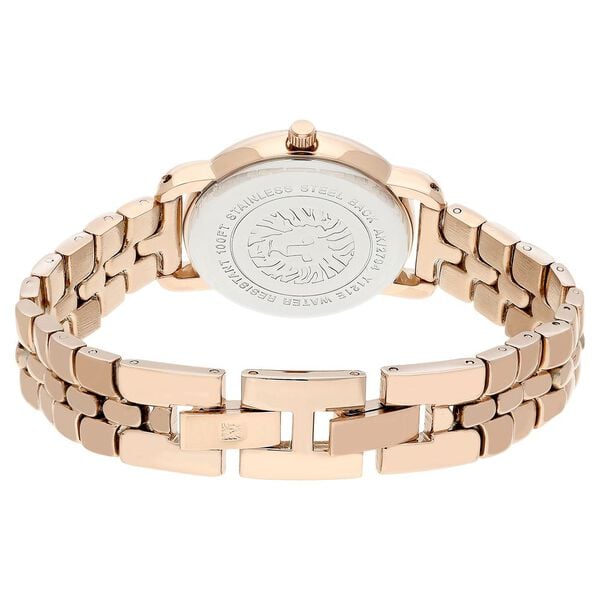 Anne Klein AK2794RGRG Analog Quartz Ladies’ Watch with Rose-Gold Dial & Rose-Gold Metal Bracelet