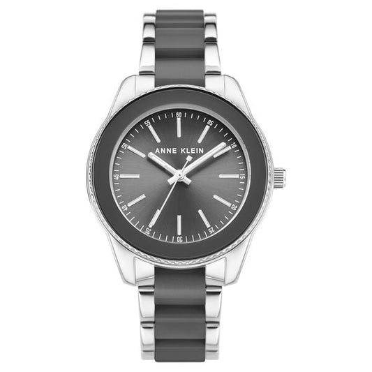 Anne Klein NEAK3215GYSV Women’s Analog Watch with Grey Dial & Silver Stainless-Steel strap
