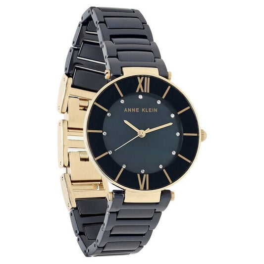 Anne Klein NEAK3266NVRG Women’s Quartz Analog Watch with Blue Dial & Blue Ceramic Strap