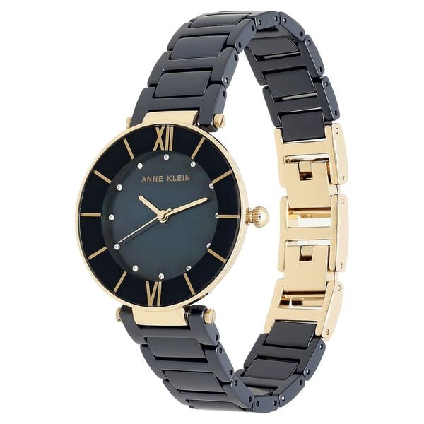 Anne Klein NEAK3266NVRG Women’s Quartz Analog Watch with Blue Dial & Blue Ceramic Strap